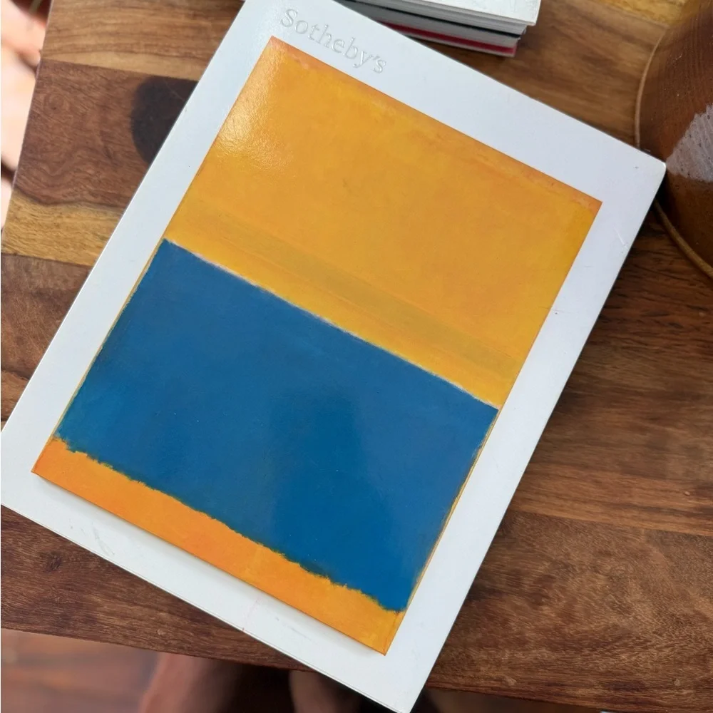 Blue and Yellow Coffee Table Book